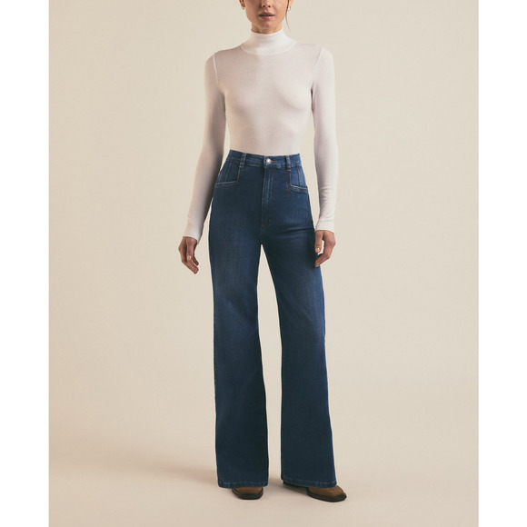 Favorite Daughter 'The Jordie' Blue Wide Leg Denim Jeans Size 26